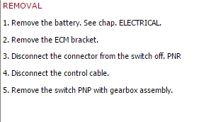 nissan qashqai pnp Switch