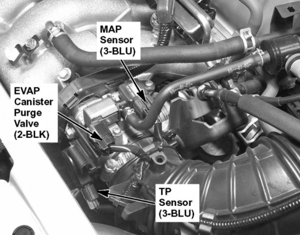 2003 Honda Civic Throttle Position Sensor Location P1121