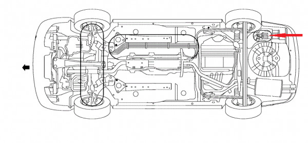 Nissan Sentra EVAP Canister Location