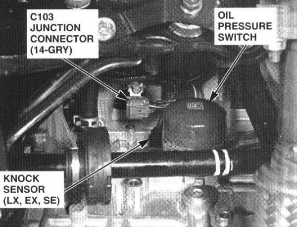 2001 Honda Accord Knock Sensor Location