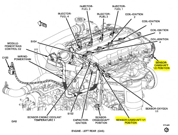 Dodge Caliber Camshaft Position Sensor Location