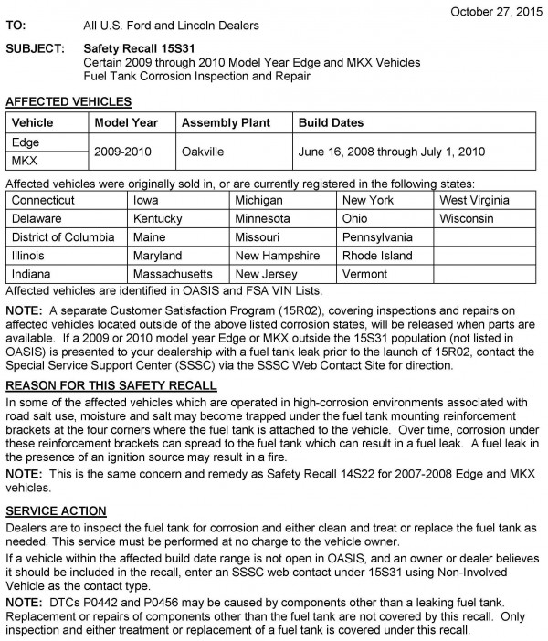 Ford Edge EVAP Solenoid