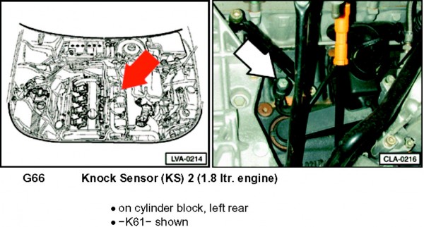 2002 Volkswagen Passat 1.8t knock sensor 2