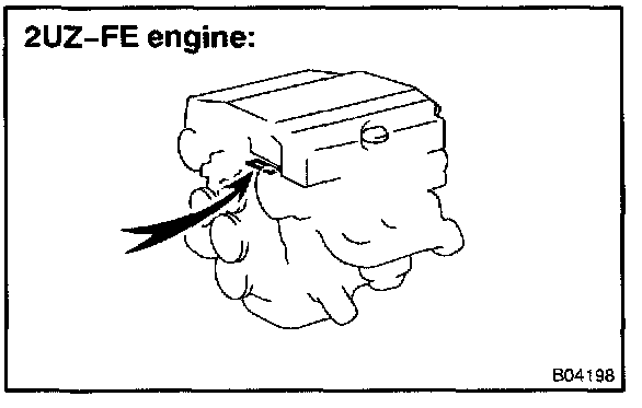 LEXUS LX470 engine serial number location