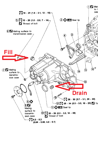 1994 Nissan 200SX Manual Transmission Drian/Fill Plug