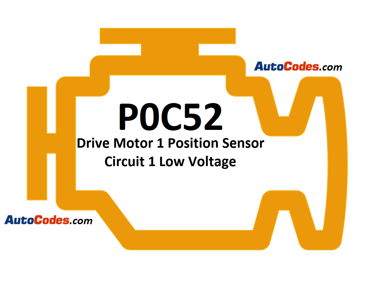 OBDII Code P0C52 GMC - Drive Motor 1 Position Sensor Circuit 1 Low Voltage - AutoCodes.com