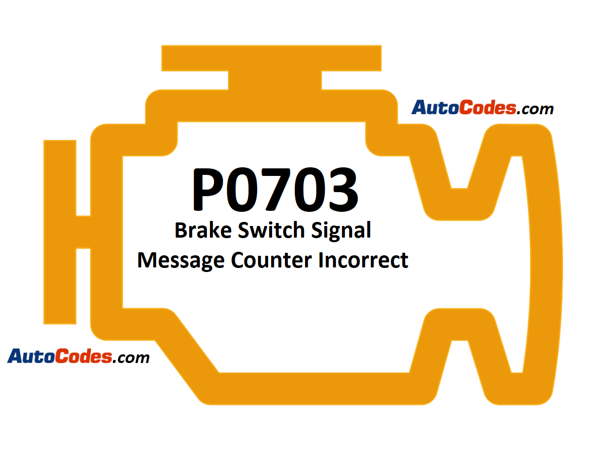 OBDII Code P0703 Cadillac - Brake Switch Signal Message Counter Incorrect - AutoCodes.com