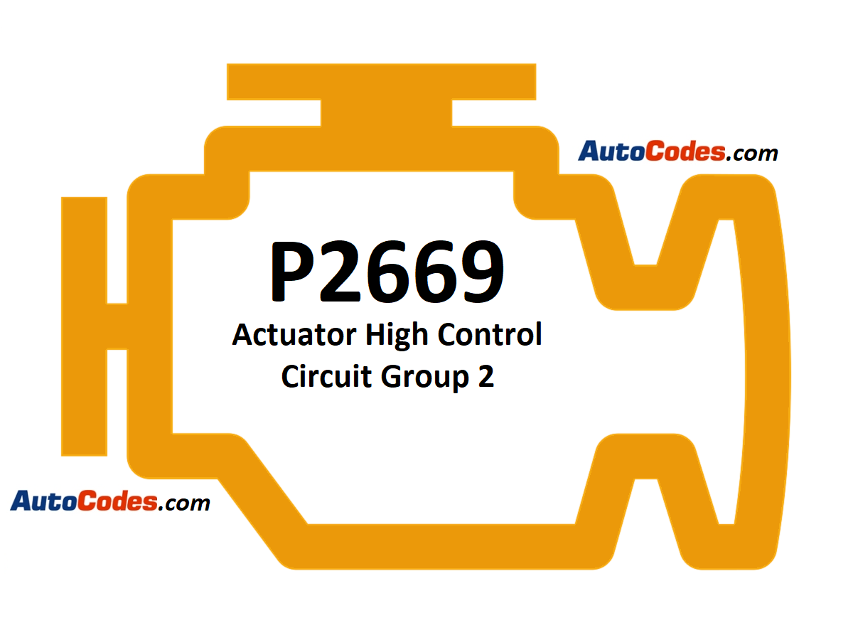 OBDII Code P2669 2017 GMC Sierra - Actuator High Control Circuit Group 2 - AutoCodes.com