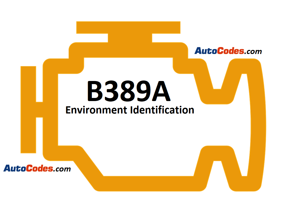 OBDII Code B389A - Environment Identification - AutoCodes.com