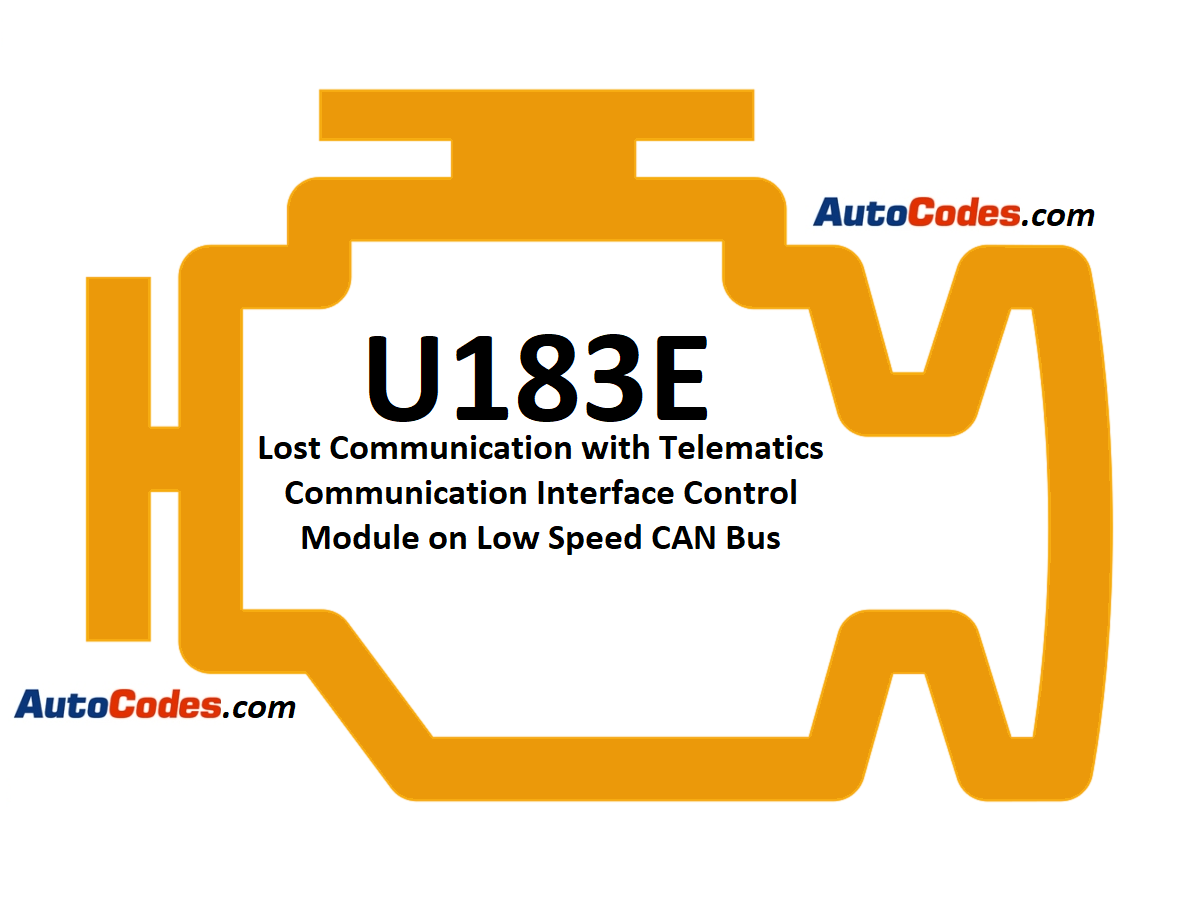 OBDII Code U183E 2014 Chevrolet Silverado - Lost Communication with Telematics Communication Interface Control Module on Low Speed CAN Bus - AutoCodes.com